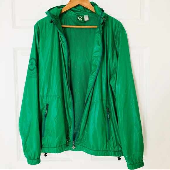 LRG Windbreaker Jacket Bright Green Rare Men’s L - Picture 3 of 10